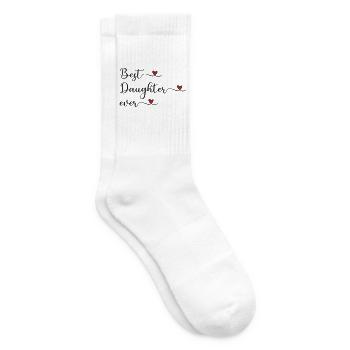 Meilleure fille de tous les temps - Chaussettes de tennis - blanc - Droite