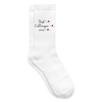 Bester Kollege - Beste Kollegin  - Tennissocken - Weiß - Rechts