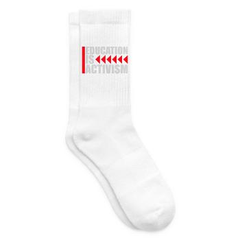 Education Is Activism Bildung Aktivismus Statement - Tennissocken - Weiß - Rechts