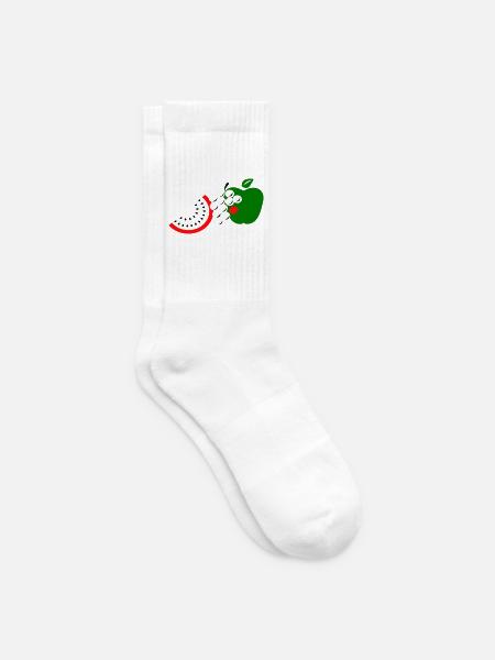 Obst - Tennissocken - Weiß