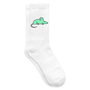 Silhouette de souris menthe - Chaussettes de tennis - blanc - Droite