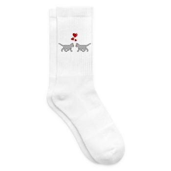 katze_verliebt_02 - Tennissocken - Weiß - Rechts