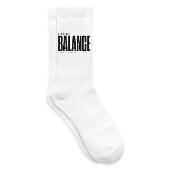 Ich finde Gleichgewicht | Fotografenausgabe - Tennissocken - Weiß - Rechts
