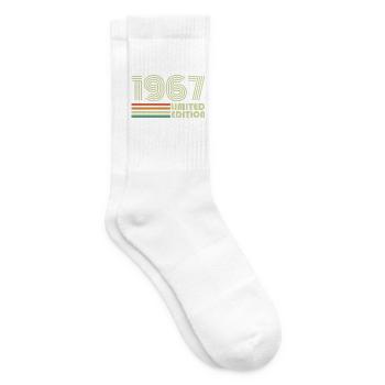 Original 1967 – 60. Geburtstag Retro - Tennissocken - Weiß - Rechts