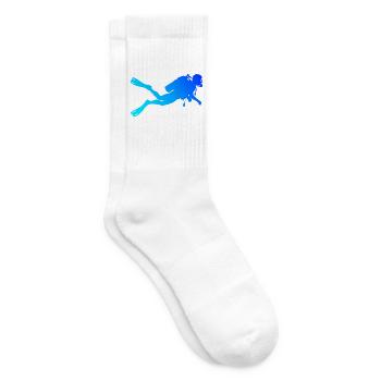 Apnoetauchen Geschenkidee für Unterwasserabenteuer - Tennissocken - Weiß - Rechts