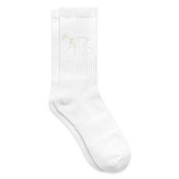 Skelett Katze - Tennissocken - Weiß - Rechts