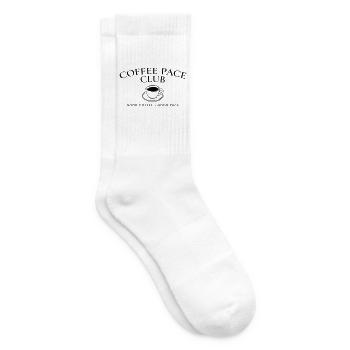 Coffee Pace Club – Lauf- und Kaffee-Lebensstil - Tennissocken - Weiß - Rechts
