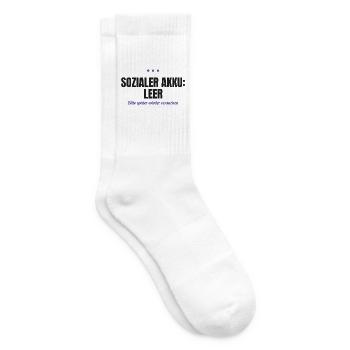 Sozialer Akku leer – bitte später versuchen - Tennissocken - Weiß - Rechts