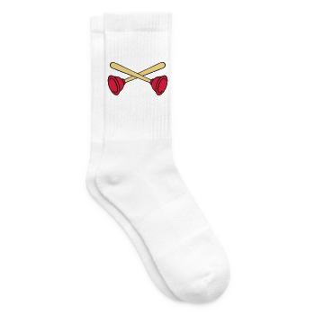 Pömpel crossed - Tennissocken - Weiß - Rechts