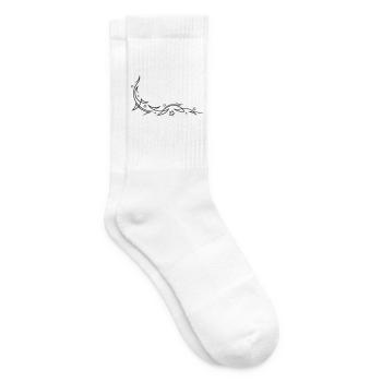 Tribal with stars - Tennis socks - white - Right