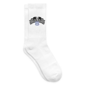 V8,Muscle Car,Garage,Car,Tuning,USA(25) - Tennis socks - white - Right