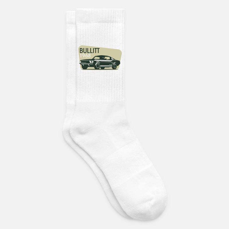 Oldtimer 1968 Auto Retro - Tennissocken - Weiß