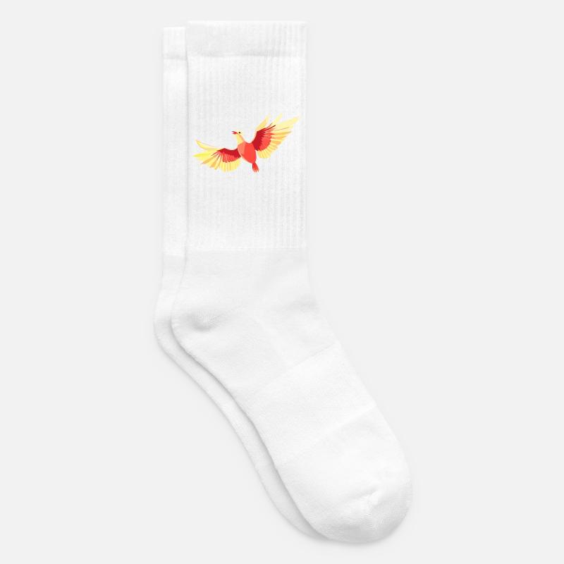 Vogel, der am Himmel schwebt - Tennissocken - Weiß