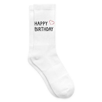 ALLES GUTE ZUM GEBURTSTAG. ALLES GUTE ZUM GEBURTSTAG. JAHRESTAG. - Tennissocken - Weiß - Rechts