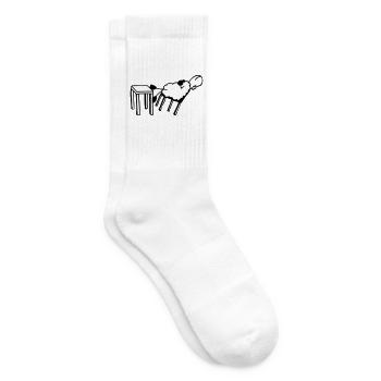 Schlafschaf - Tennissocken - Weiß - Rechts