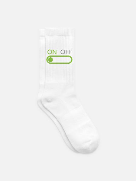 on button - Streamer und Gamer - Tennissocken - Weiß