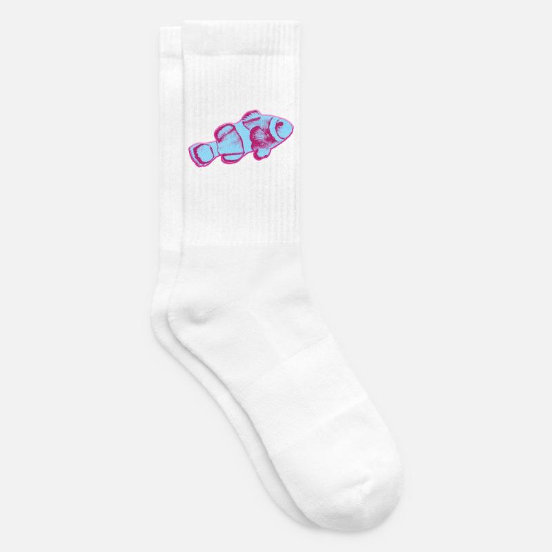Conception de poisson KapaKala - Chaussettes de tennis - blanc