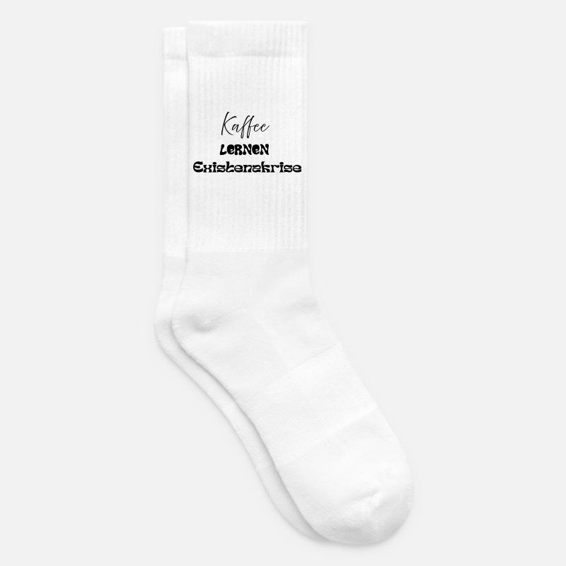 Coffee -> Learning -> Existential Crisis - Tennis socks - white