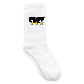 Chef Étoilé : Design 3 Étoiles Gastronomie - Chaussettes de tennis - blanc - Droite