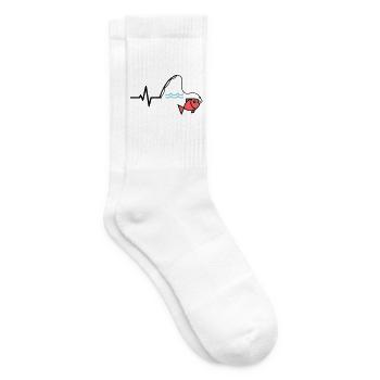 Puls Angelrute Fisch Farbig - Tennissocken - Weiß - Rechts