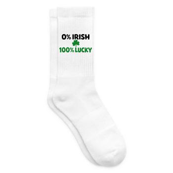0% Irish, 100% Lucky - Tennis socks - white - Right