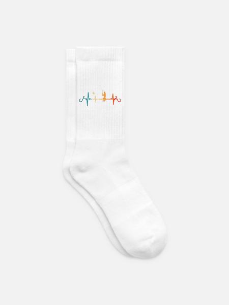 Angler Herzschlag Angeln Fischer  - Tennissocken - Weiß