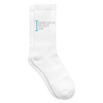 La vie dans la piscine flottante à toute vitesse, drôle de diction - Chaussettes de tennis - blanc - Droite