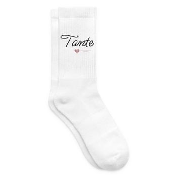 Aunt Heart Gift Family Favorite Person - Tennis socks - white - Right