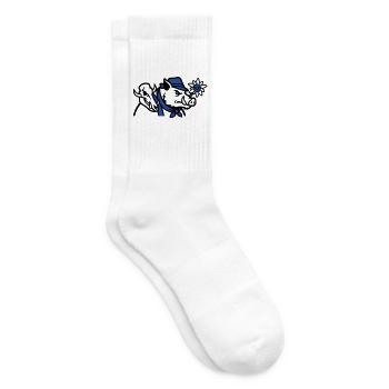 Wild Boar Skull Logo - Tennis socks - white - Right