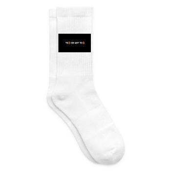 To Bitcoin or Not to Bitcoin - Tennissocken - Weiß - Rechts