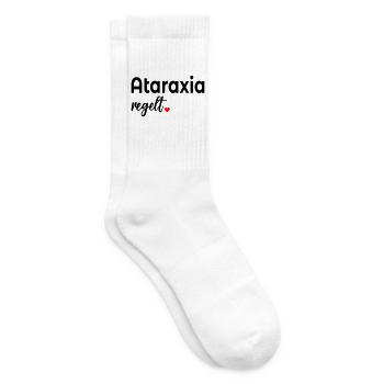 Unerschuetterlichkeit_Ataraxia_Gelassenheit - Tennis socks - white - Right