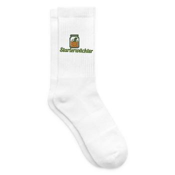 Starterwächter – Geschenk für Sauerteigfans - Tennissocken - Weiß - Rechts