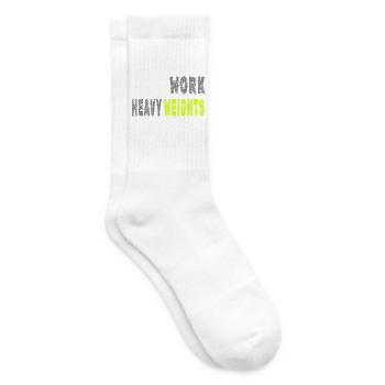 Harte Arbeit schwere Gewichte – Design der Motivation im Fitnessstudio - Tennissocken - Weiß - Rechts