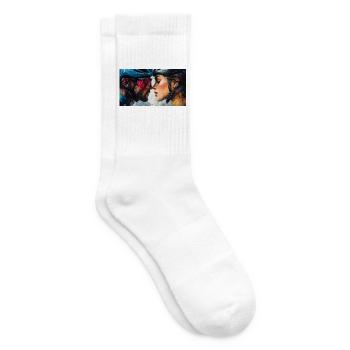 Rennrad Liebe – Radsport Tasse für Paare - Tennissocken - Weiß - Rechts