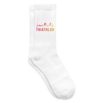 Triathlon herzschlag triathletin triathlete - Tennissocken - Weiß - Rechts