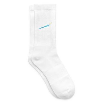 To The Moon: Bullenmarkt-Wachstumsdiagramm mit Golden - Tennissocken - Weiß - Rechts