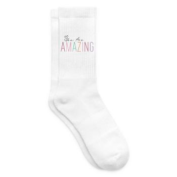 You Are Amazing! Personalisierbar - Tennissocken - Weiß - Rechts