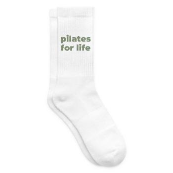 Pilates fürs Leben Typografik - Tennissocken - Weiß - Rechts