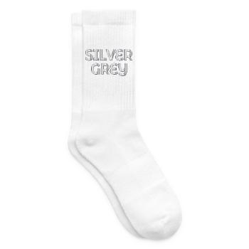 Silbergrau - Tennissocken - Weiß - Rechts
