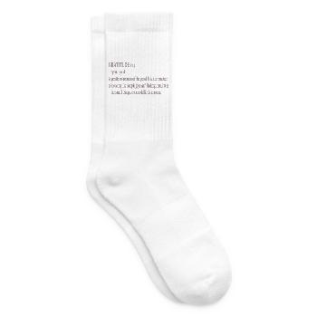 Dankbarkeit Zitat Sanfte Typografie - Tennissocken - Weiß - Rechts