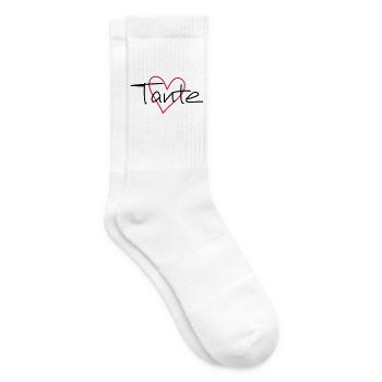 Tante Herz Geschenk Liebe Patentante - Tennissocken - Weiß - Rechts