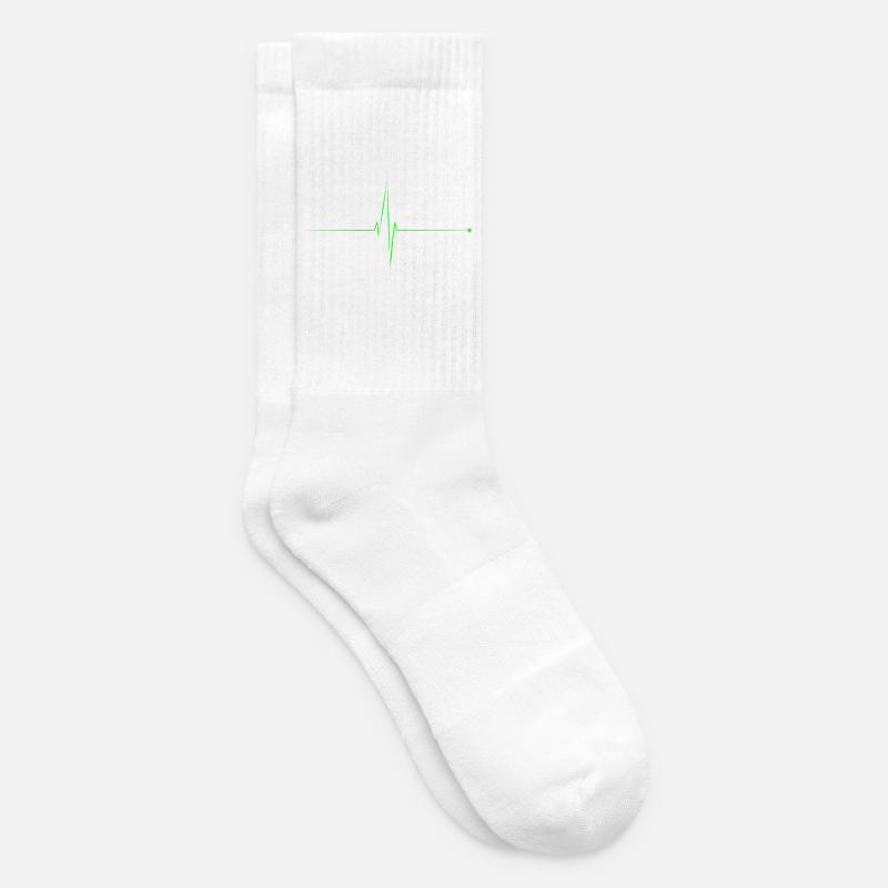 Elektrokardiogramm - Tennissocken - Weiß