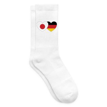 Japon Allemagne Flag Heart - Chaussettes de tennis - blanc - Droite