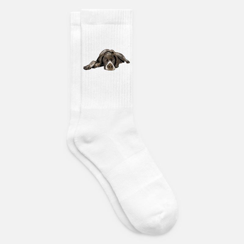 Pointer Deutsch Kurzhaar - Tennissocken - Weiß