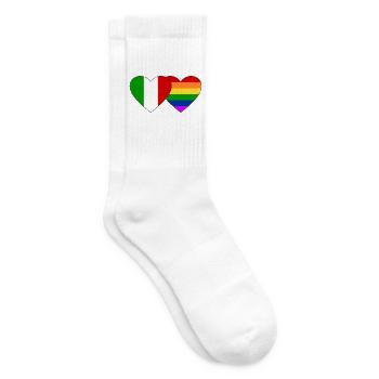 Italien Regenbogen Flagge - Tennissocken - Weiß - Rechts