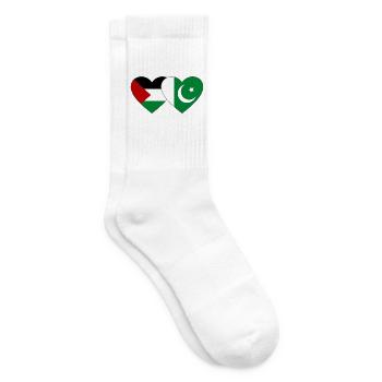 Palästina Pakistan Flagge Herz - Tennissocken - Weiß - Rechts
