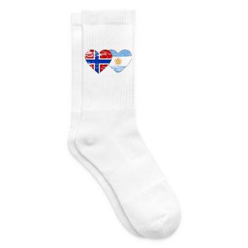 Norway Argentina Flag Used - Tennis socks - white - Right