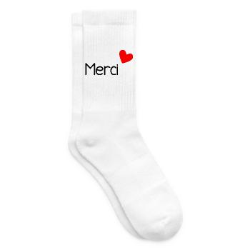 MERCI. MAÎTRESSE. MAÎTRE. MERCI MAÎTRESSE - Chaussettes de tennis - blanc - Droite