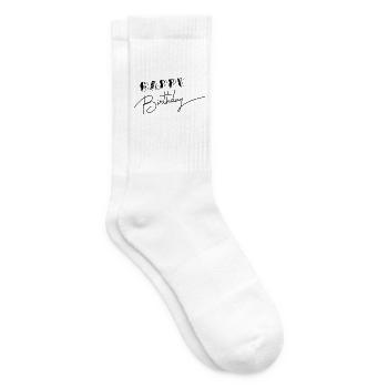 ALLES GUTE ZUM GEBURTSTAG. ALLES GUTE ZUM GEBURTSTAG. JAHRESTAG. - Tennissocken - Weiß - Rechts