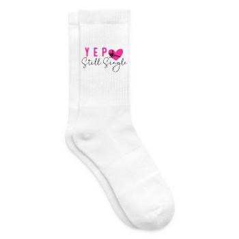 Still Single - Tennissocken - Weiß - Rechts